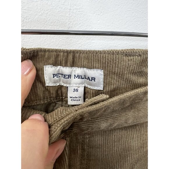Peter Millar Superior Soft Corduroy Five Pocket Pants Men’s Khaki Sz 38 NWT - Picture 7 of 14
